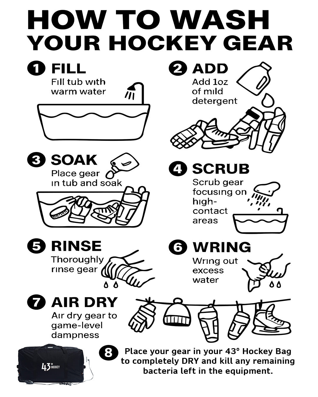 How to Wash Your Hockey Gear: The Right Way