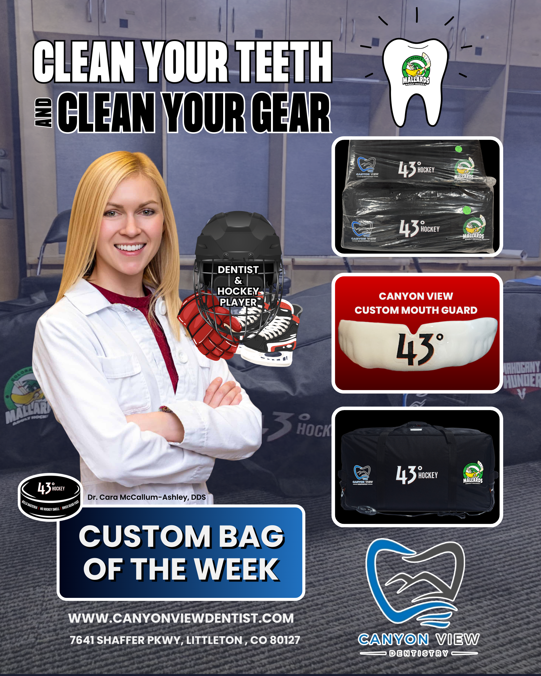 Custom Bag of the Week: Canyon View Dentistry and Mallards Hockey